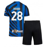 Fotbalové Dres Inter Milan Benjamin Pavard #28 Dětské Domácí 2024-25 Krátký Rukáv (+ trenýrky)